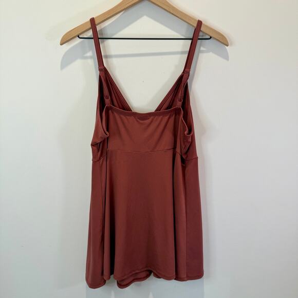 Torrid Tank Top Women's Size 1 Rust Neutral Stretchy Comfy Layer Adjustable - Picture 9 of 9